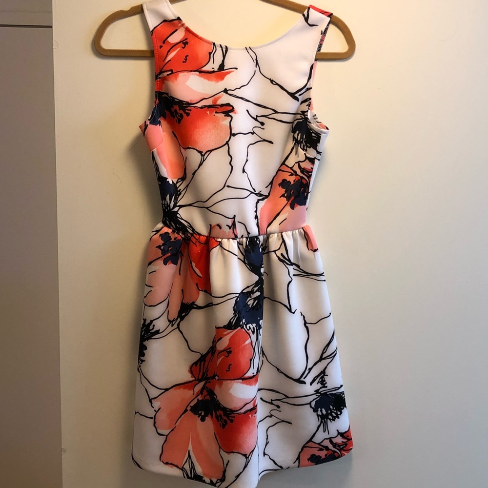 [NWT] Aqua White Floral Dress